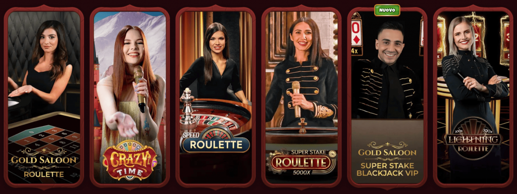 Giochi dal vivo al casinò online Magius