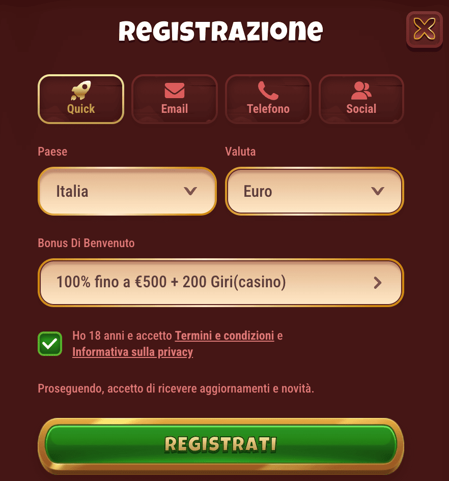 Come registrarsi al casinò online Magius?
